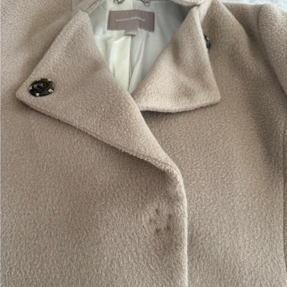 Banana Republic Beige Pea Coat - Picture 3 of 4